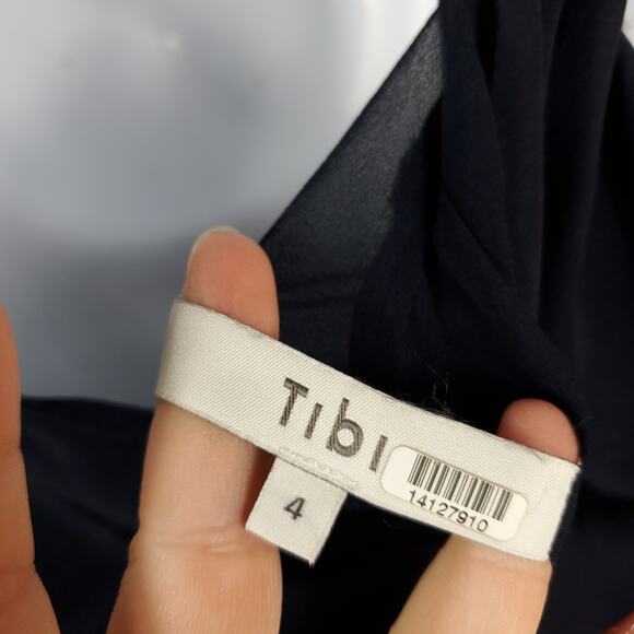 Tibi Eco Silk Halter Cami in Navy Size 4 - Picture 7 of 11